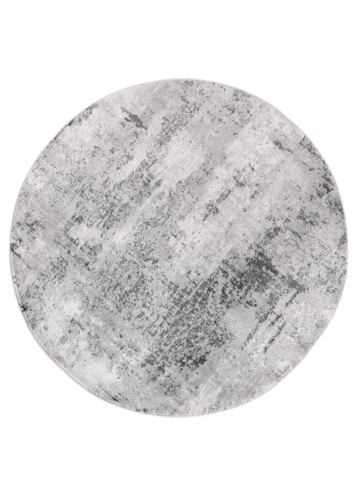Vloerkleed Sky Rond Grijs Abstract Vintage Gewreven