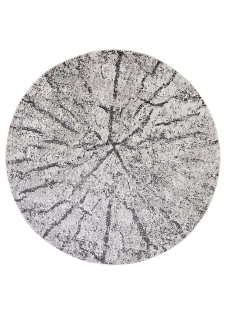 Vloerkleed Sky Rond Licht Grijs Modern Hout