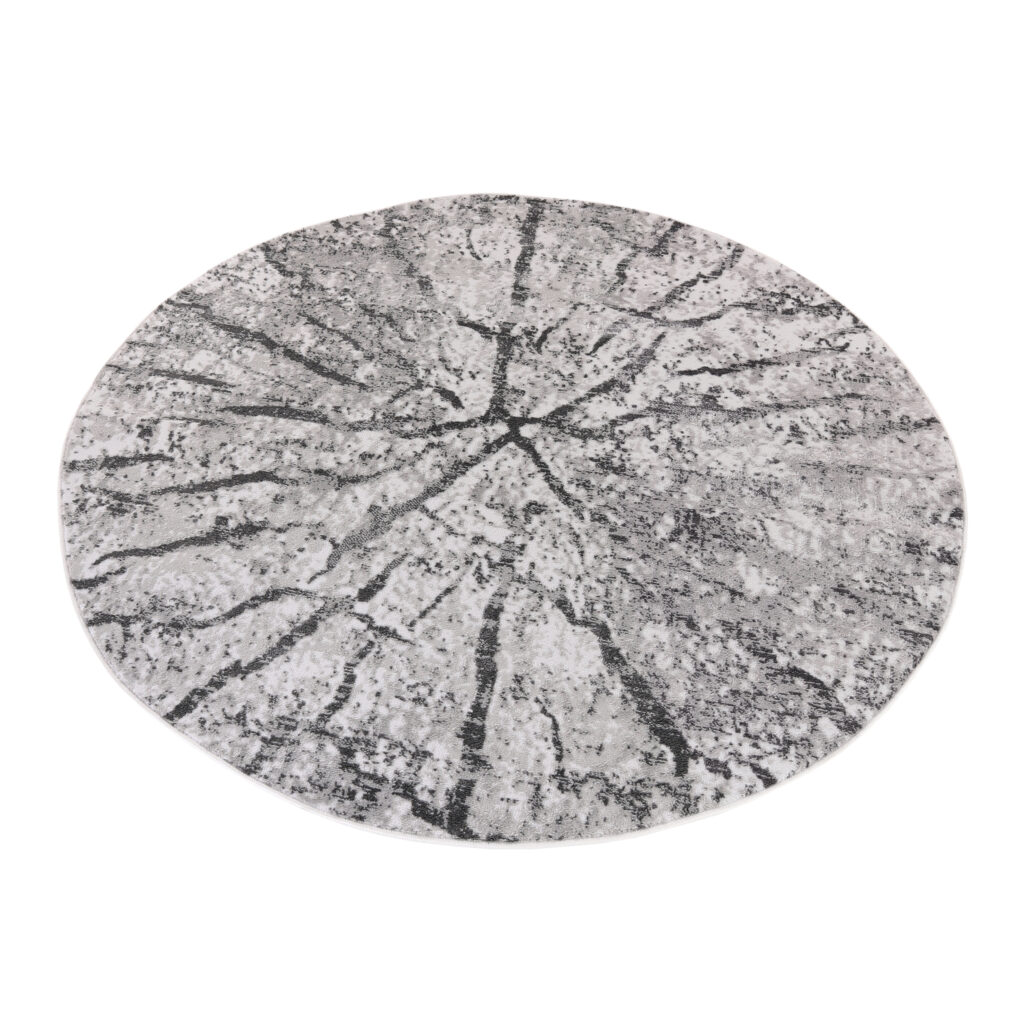 Vloerkleed Sky Rond Licht Grijs Modern Hout