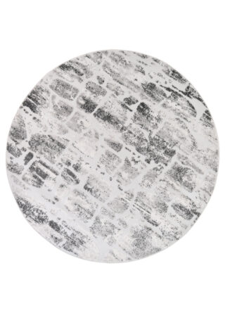 Vloerkleed Sky Rond Grijs Beige Abstract Gewreven