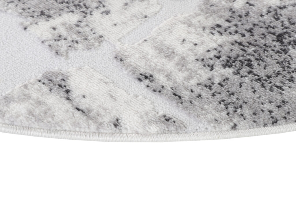 Vloerkleed Sky Rond Grijs Beige Abstract Gewreven