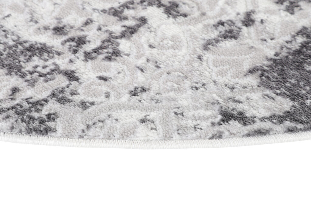 Vloerkleed Sky Rond Grijs Creme Vintage Ornamenten