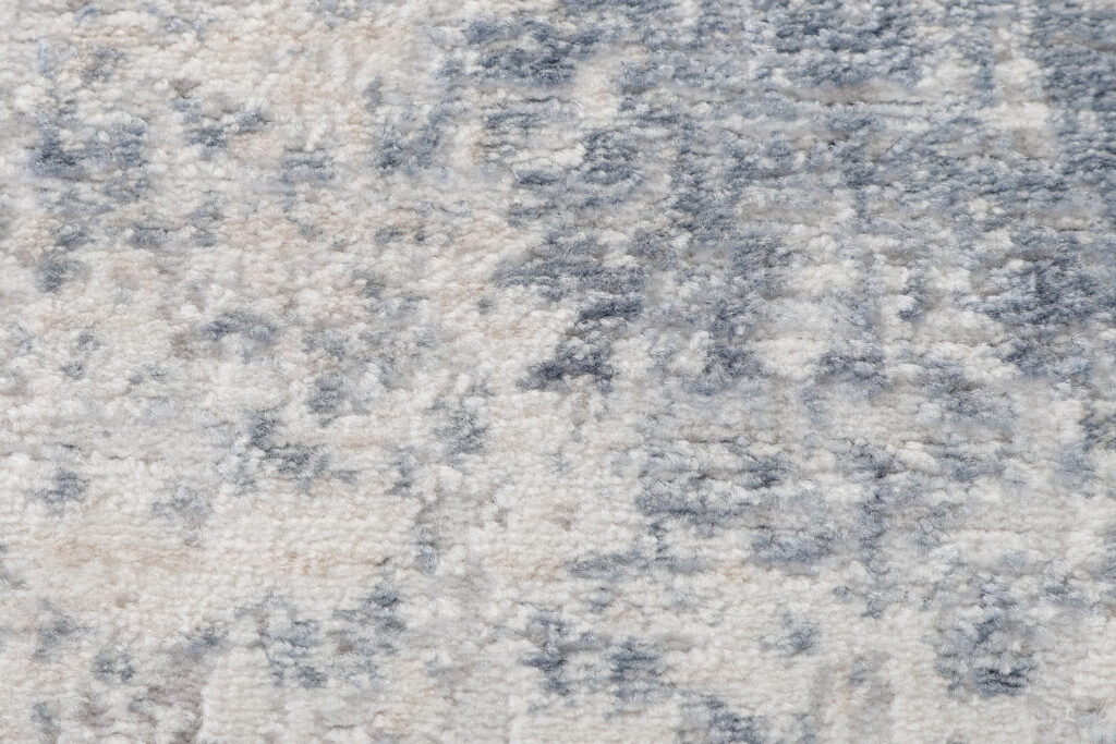 Vloerkleed Sky Rond Blauw Creme Abstract