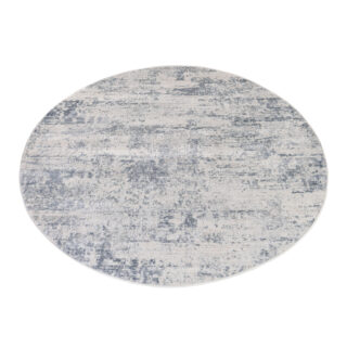 Vloerkleed Sky Rond Blauw Creme Abstract