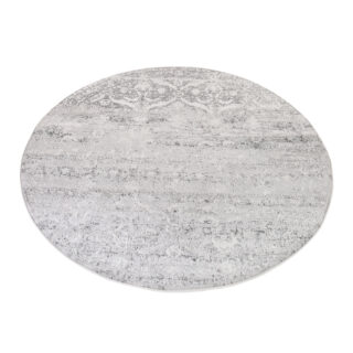 Vloerkleed Sky Rond Grijs Vintage Gebloemd Gewreven