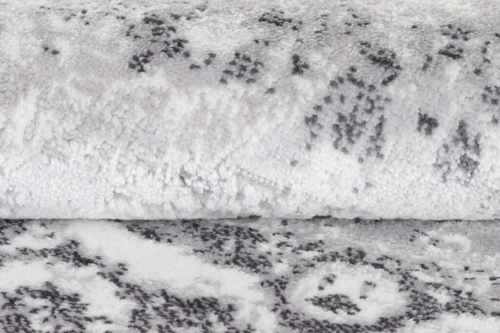 Vloerkleed Sky Rond Grijs Vintage Gebloemd Gewreven