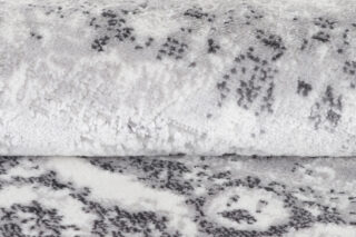 Vloerkleed Sky Rond Grijs Vintage Gebloemd Gewreven
