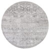 Vloerkleed Sky Rond Grijs Vintage Gebloemd Gewreven