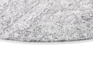 Vloerkleed Sky Rond Grijs Vintage Gebloemd Gewreven