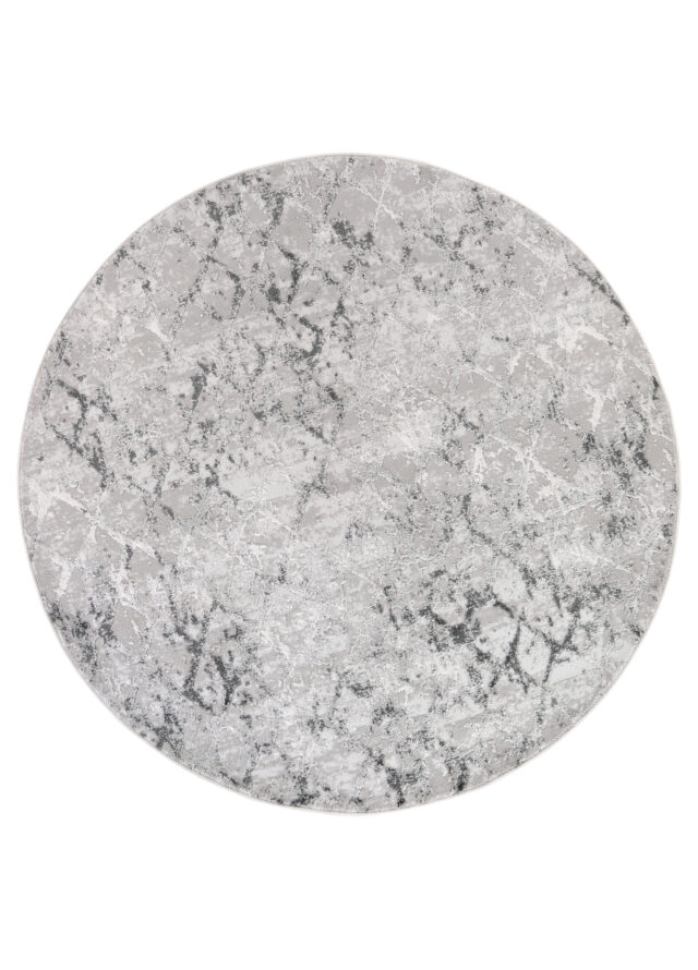 Vloerkleed Sky Rond Grijs Geometrisch Diamanten
