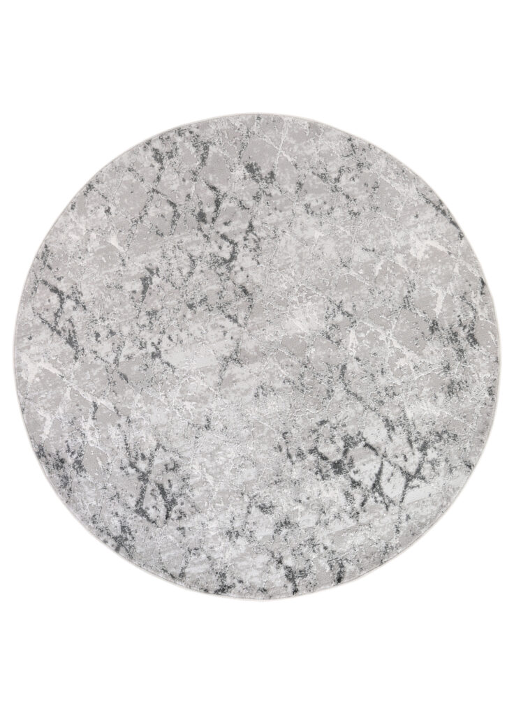 Vloerkleed Sky Rond Grijs Geometrisch Diamanten