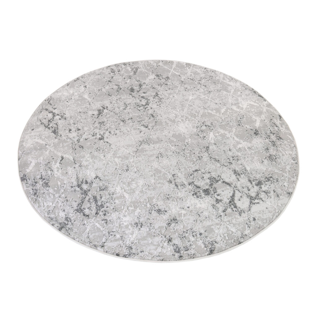 Vloerkleed Sky Rond Grijs Geometrisch Diamanten