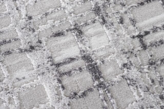 Vloerkleed Sky Rond Grijs Modern Geruit