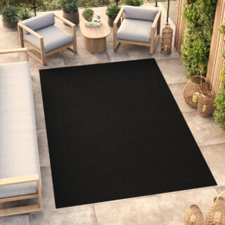Vloerkleed Mono Indoor Outdoor Zwart