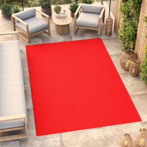 Vloerkleed Mono Indoor Outdoor Rood