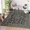 Vloerkleed Ritz Zwart Grijs Gebloemd Ornamenten