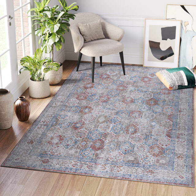 Vloerkleed Ritz Veelkleurig Mozaïek Vintage