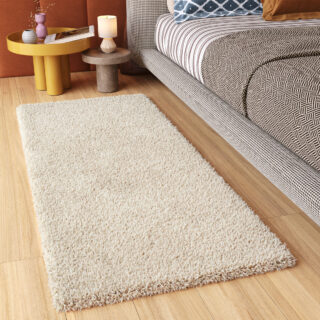 Loper Essence Hoogpolig Effen Licht Beige