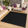 Vloerkleed Mono Vierkant Indoor Outdoor Zwart