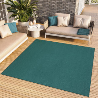 Vloerkleed Mono Vierkant Indoor Outdoor Blauw