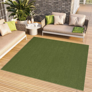 Vloerkleed Mono Vierkant Indoor Outdoor Groen