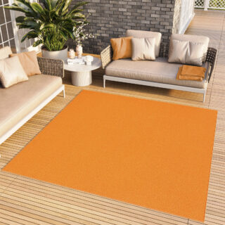 Vloerkleed Mono Vierkant Indoor Outdoor Oranje
