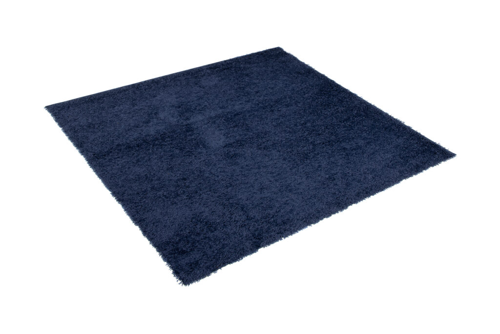 Vloerkleed Essence Vierkant Hoogpolig Marineblauw