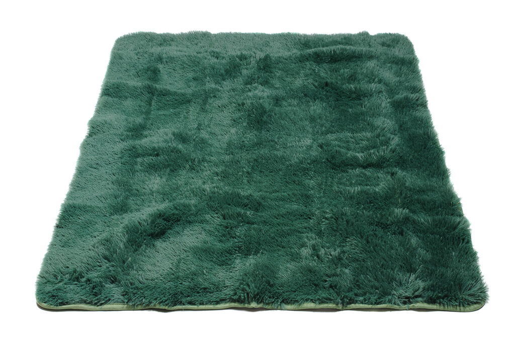Vloerkleed Silk Antislip Shaggy Donker Groen