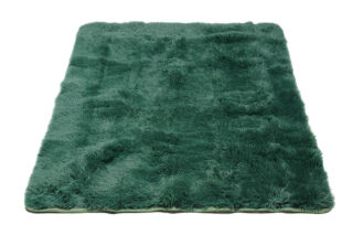 Vloerkleed Silk Antislip Shaggy Donker Groen