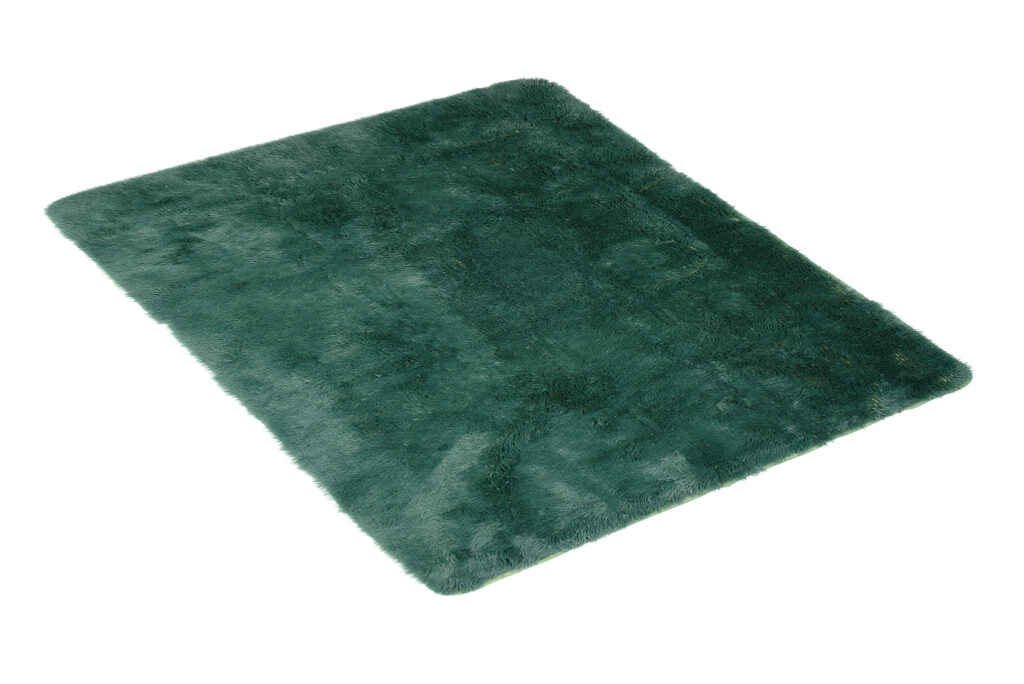 Vloerkleed Silk Antislip Shaggy Donker Groen
