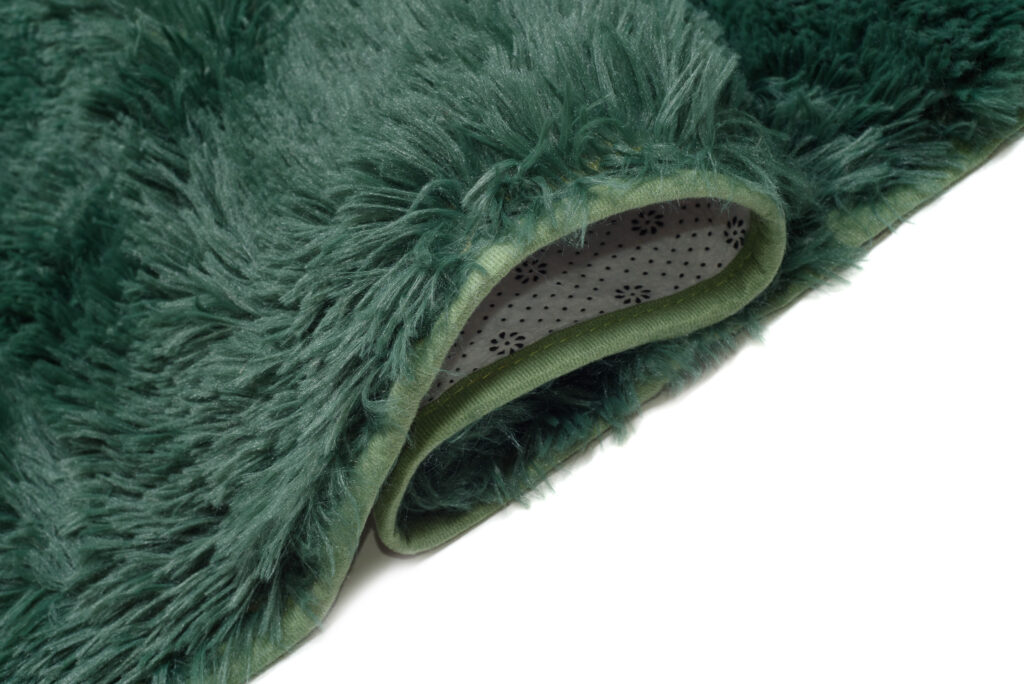 Vloerkleed Silk Antislip Shaggy Donker Groen