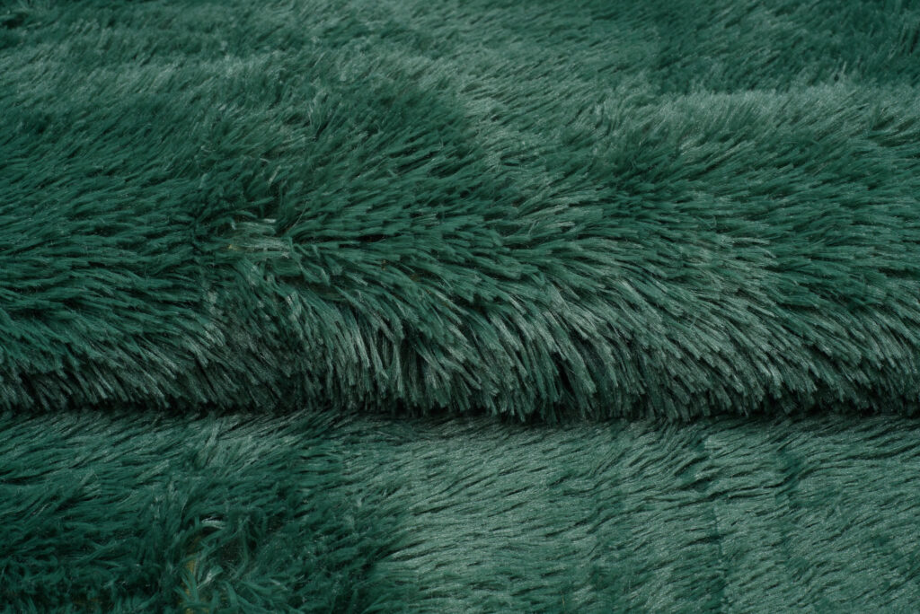 Vloerkleed Silk Antislip Shaggy Donker Groen