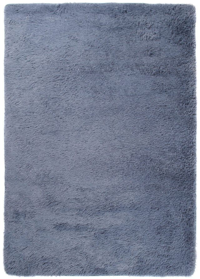 Vloerkleed Silk Antislip Shaggy Grijs Blauw