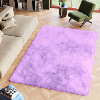 Vloerkleed Silk Antislip Shaggy Paars
