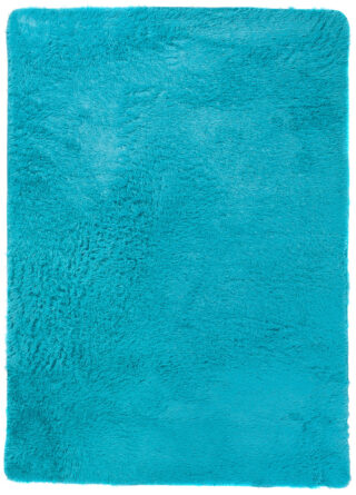 Vloerkleed Silk Antislip Shaggy Turkoois