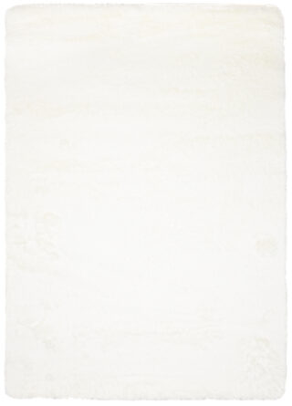 Vloerkleed Silk Antislip Shaggy Romig Wit