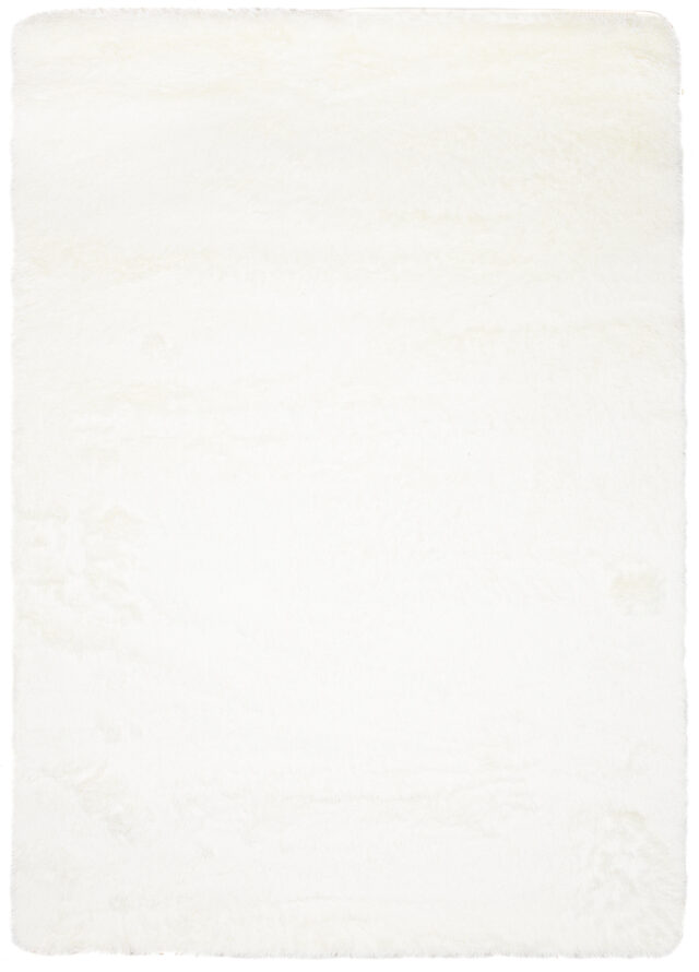 Vloerkleed Silk Antislip Shaggy Romig Wit