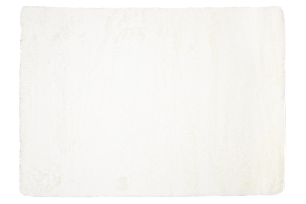 Vloerkleed Silk Antislip Shaggy Romig Wit