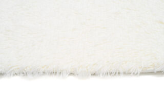 Vloerkleed Silk Antislip Shaggy Romig Wit