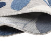 Vloerkleed Buiten Patio Rond Grijs Blauw Bladeren