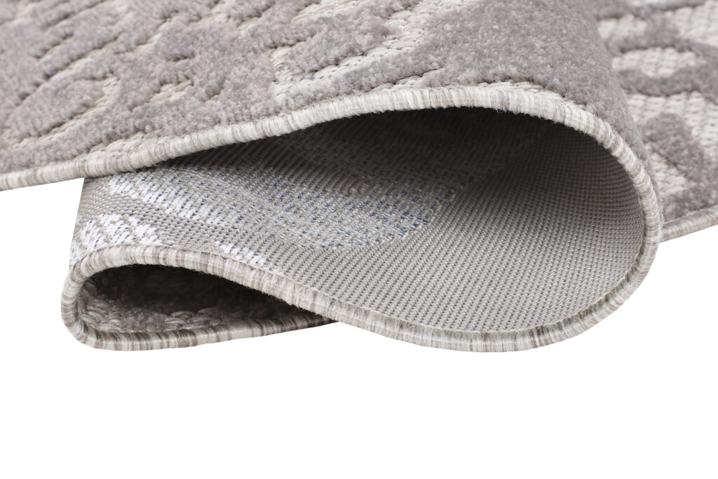 Buitenkleed Patio Rond Grijs Ornamenten
