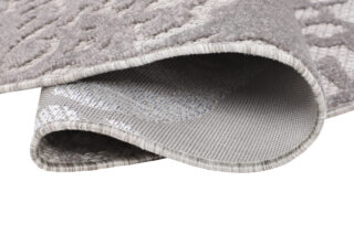 Buitenkleed Patio Rond Grijs Ornamenten