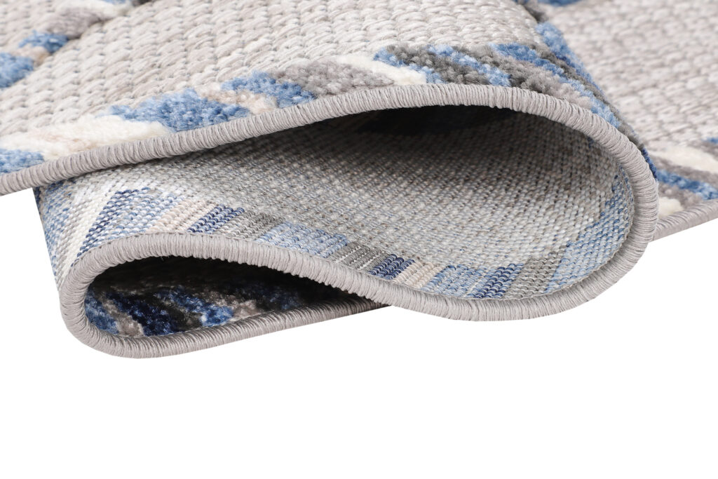 Buitenkleed Patio Rond Grijs Blauw Trellis