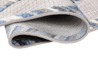 Buitenkleed Patio Rond Grijs Blauw Trellis