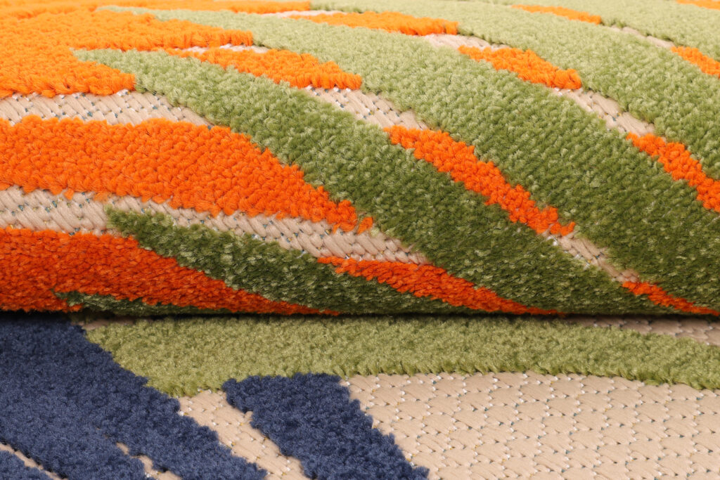 Buitenkleed Patio Rond Veelkleurig Bladeren