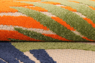Buitenkleed Patio Rond Veelkleurig Bladeren