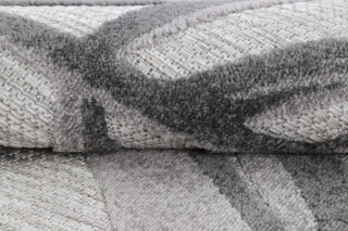 Buitenkleed Patio Rond Grijs Beige Bladeren