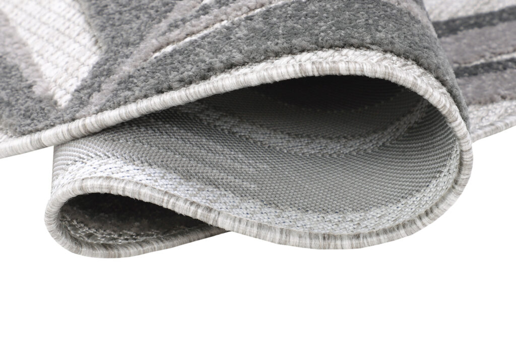 Buitenkleed Patio Rond Grijs Beige Bladeren