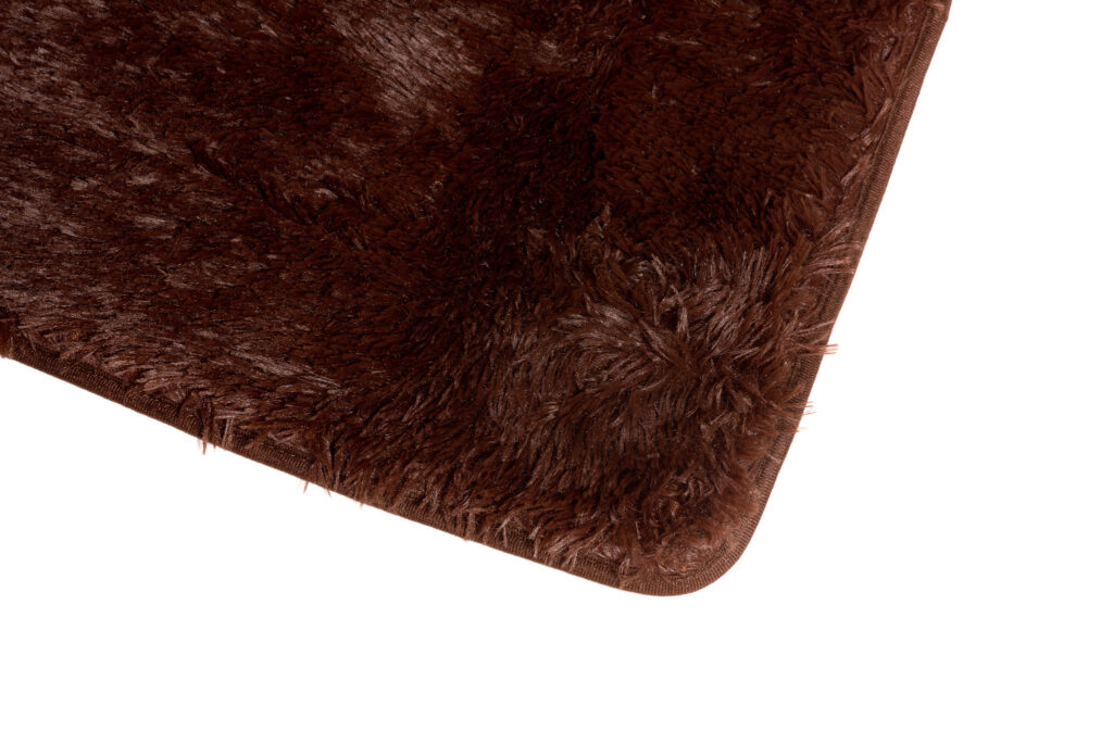 Vloerkleed Silk Antislip Shaggy Bruin