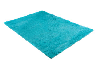 Vloerkleed Silk Antislip Shaggy Turkoois